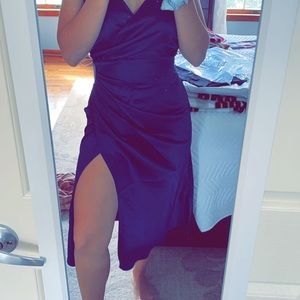 White Fox Boutique Midi Midnight Dress